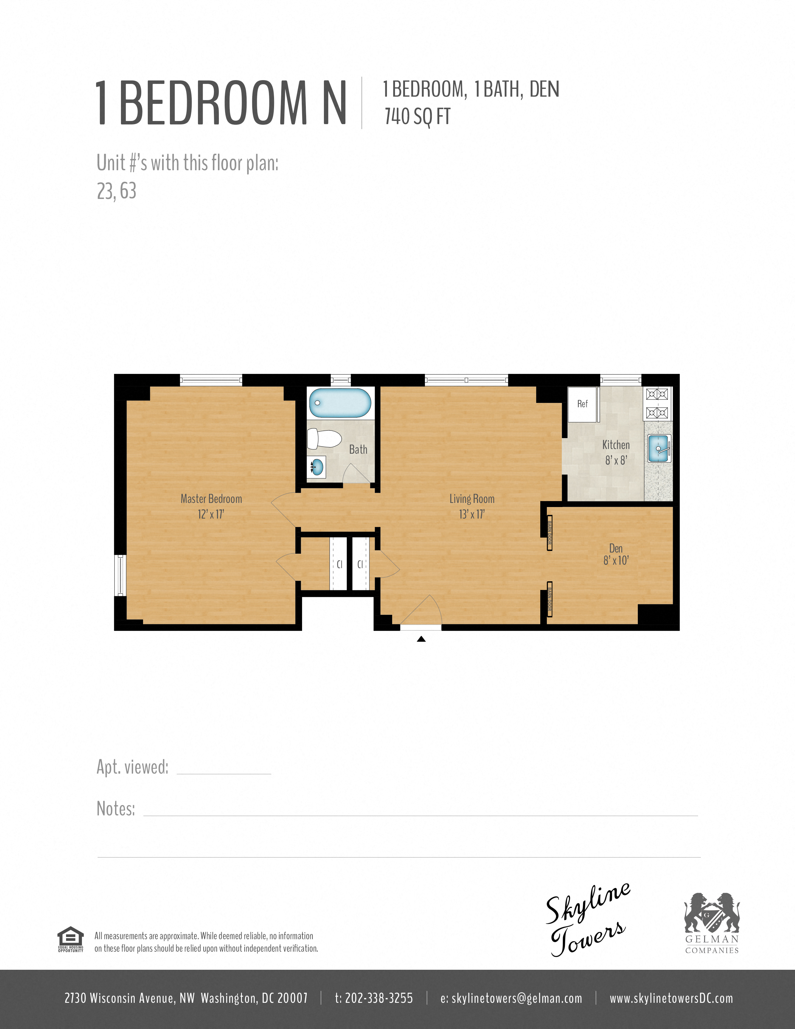 1 Bedroom + Den Image