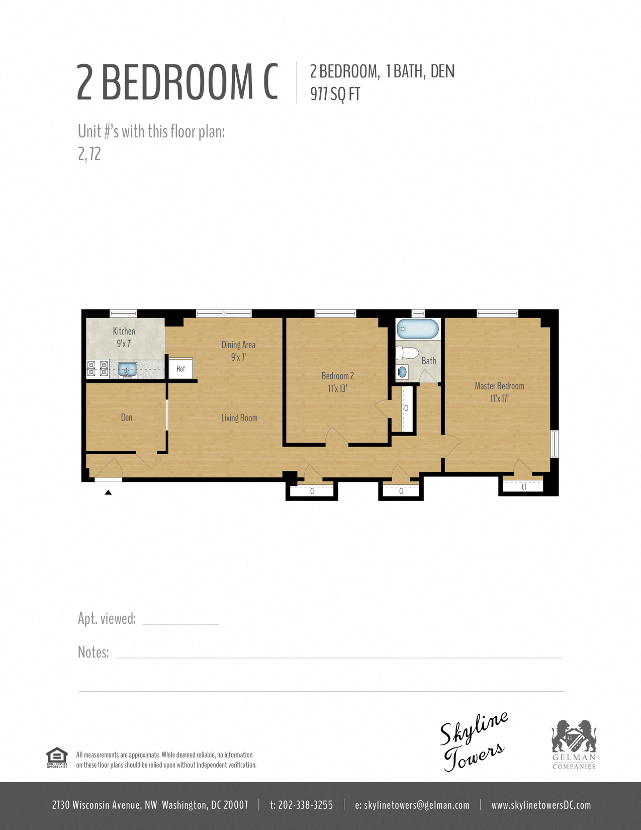 2 Bedroom + Den Image