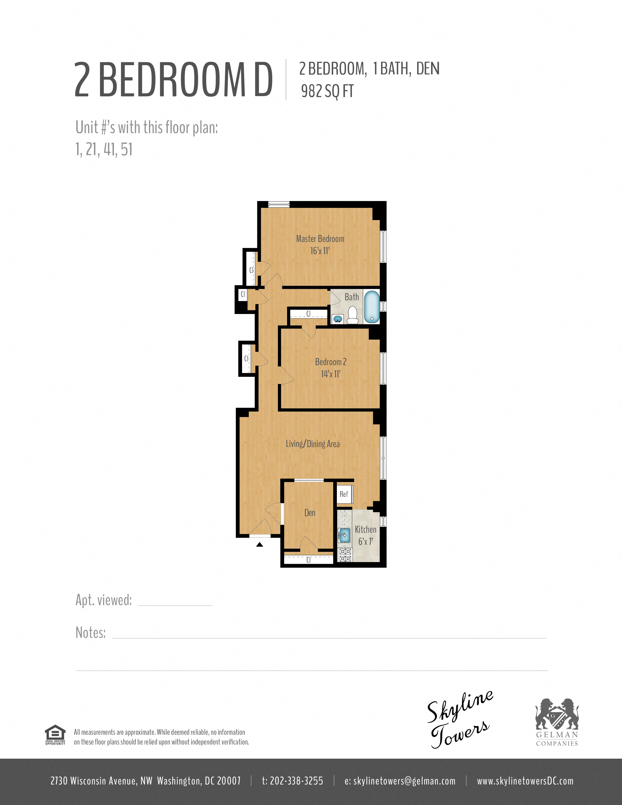 2 Bedroom + Den Image