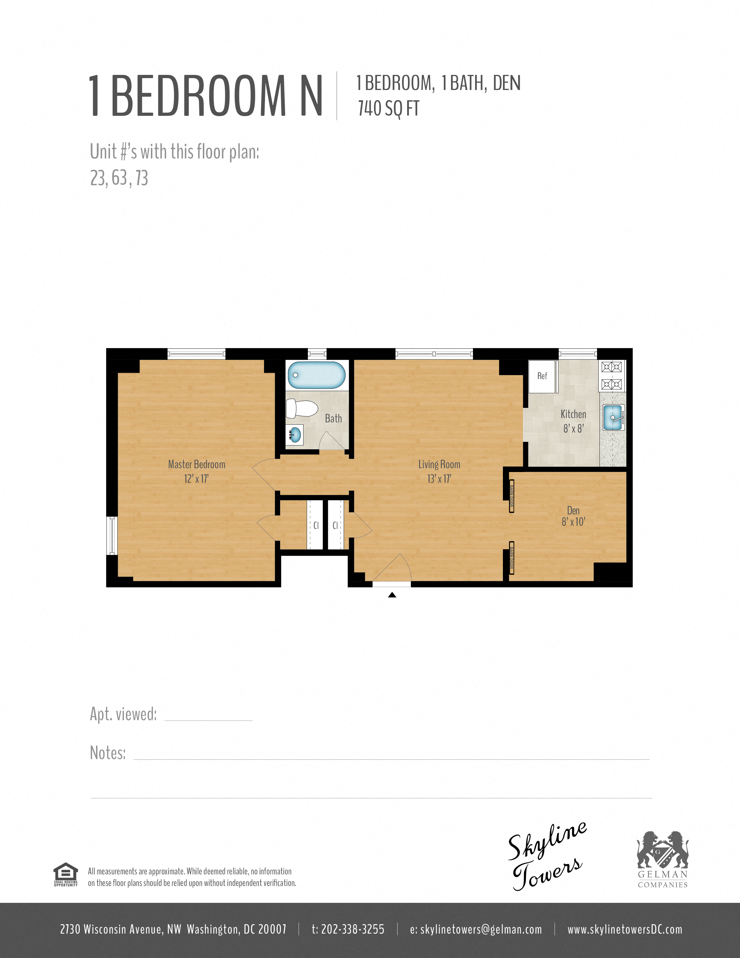 1 Bedroom + Den Image