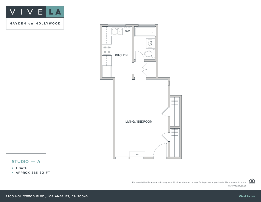 The floor plan for unit 7200-203