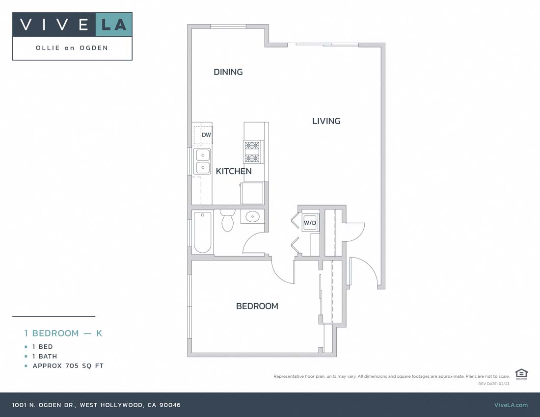 The floor plan for unit 1001-02