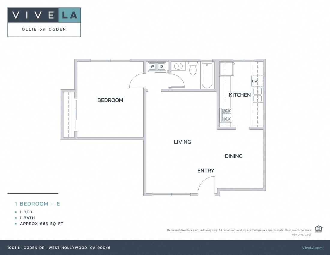 The floor plan for unit 1001-14