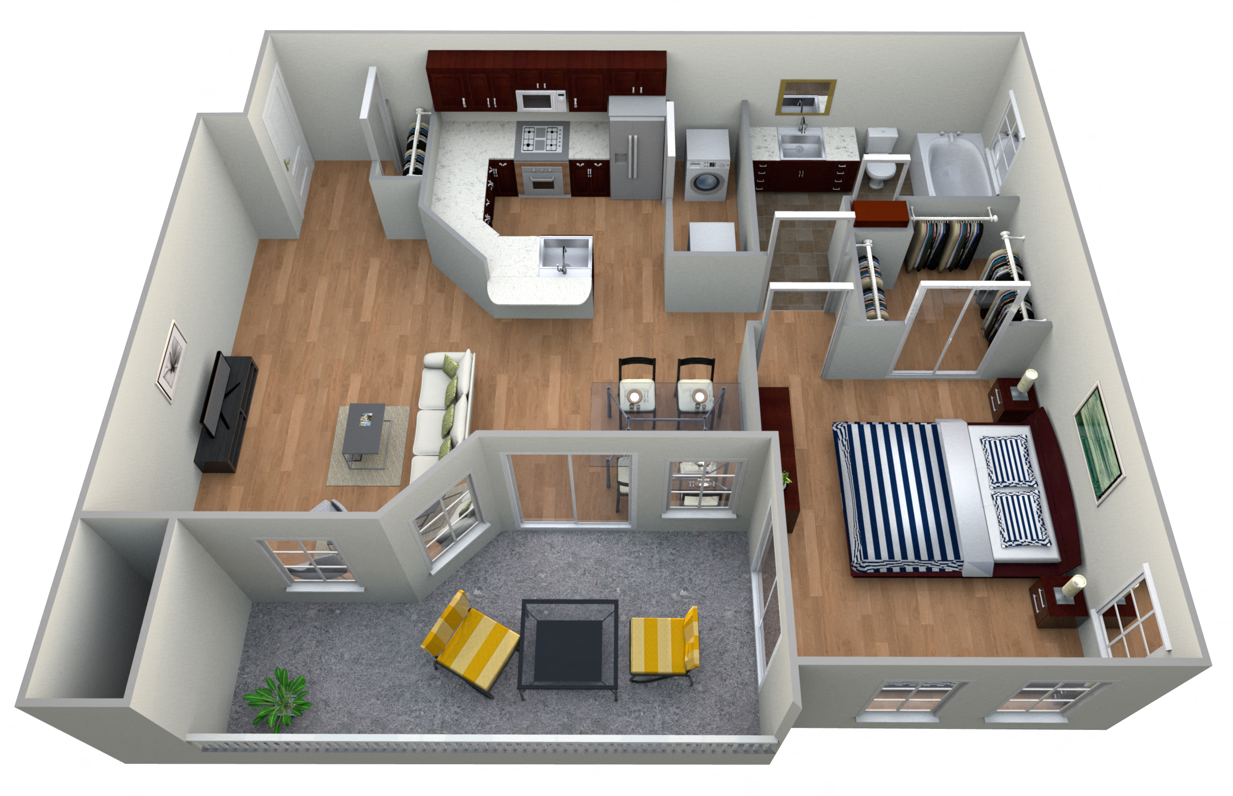 1 & 2 BR Apts New Braunfels | The Landmark Lofts & Garden