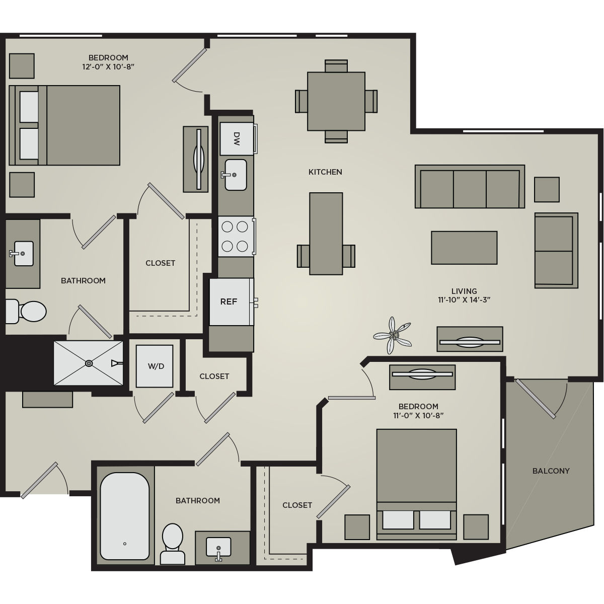 Floor Plans – Apartments in Silver Spring, MD for Rent | Solaire 8250