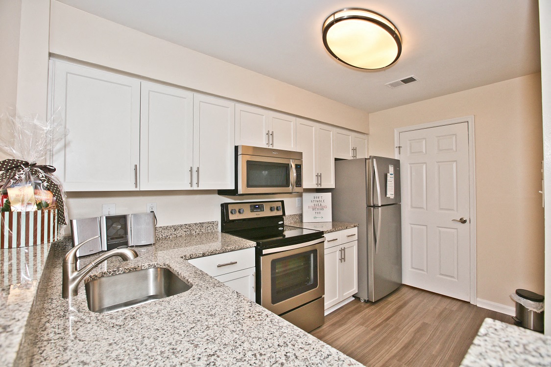 Renovated Kitchen Featuring Stainless Steel Appliances